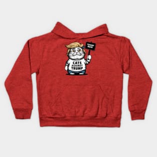 Cats Against Trump, Funny Cat Kids Hoodie